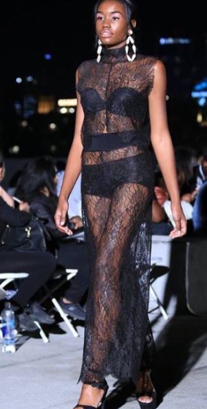 Paige Chestnut during L.A. Fashion Week back in 2017